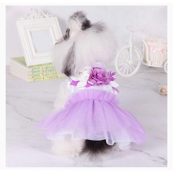 Princess Dog Dress Suspender Layered Tutu Gauze Dress Pleated Skirt for Dog M - Picture 4 of 4